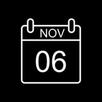 November Line Inverted Icon Design vector