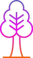 Tree Line Gradient Icon Design vector