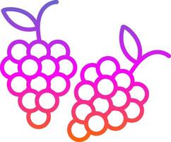 Grapes Line Gradient Icon Design vector