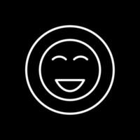 Happy Line Inverted Icon Design vector