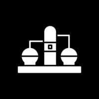 Refinery Glyph Inverted Icon Design vector