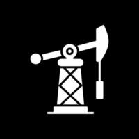 Fossil Fuels Glyph Inverted Icon Design vector