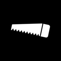 Handsaw Glyph Inverted Icon Design vector