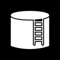 Storage Tank Glyph Inverted Icon Design vector