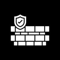 Wall Security Glyph Inverted Icon Design vector