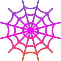 araña web línea degradado icono diseño vector