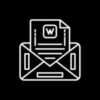 Envelope Line Inverted Icon Design vector