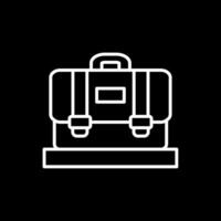 Suitcase Line Inverted Icon Design vector