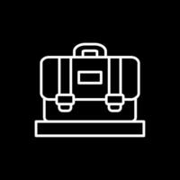 Suitcase Line Inverted Icon Design vector