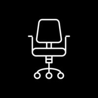 Chair Line Inverted Icon Design vector