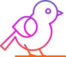 Bird Line Gradient Icon Design vector