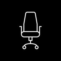 Chair Line Inverted Icon Design vector