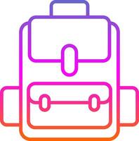 Backpack Line Gradient Icon Design vector