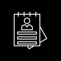 Agenda Line Inverted Icon Design vector