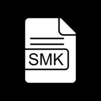 smk archivo formato glifo invertido icono diseño vector