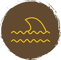 Ocean Waves Line Gradient Icon Design vector