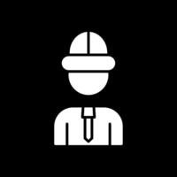 Architect Glyph Inverted Icon Design vector