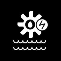 Hydro Power Glyph Inverted Icon Design vector
