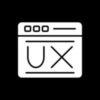 User Experience Glyph Inverted Icon Design vector