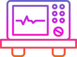 ECG Device Line Gradient Icon Design vector