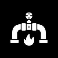 Gas PipeLine Circle Multi Circle Glyph Inverted Icon Design vector