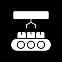 Industry Glyph Inverted Icon Design vector