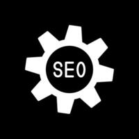 seo glifo invertido icono diseño vector