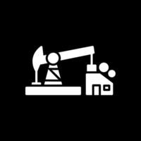 Oil Pump Glyph Inverted Icon Design vector