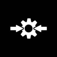 Integeation Glyph Inverted Icon Design vector