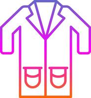 Lab Coat Line Gradient Icon Design vector