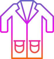 Lab Coat Line Gradient Icon Design vector