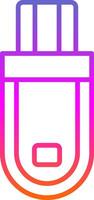 Flash Drive Line Gradient Icon Design vector