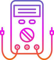 Multimeter Line Gradient Icon Design vector