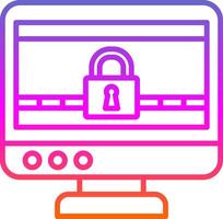 Ransomware Line Gradient Icon Design vector