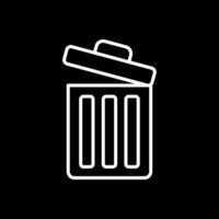 Trash Line Inverted Icon Design vector