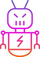 Botnet Line Gradient Icon Design vector