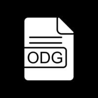 ODG File Format Glyph Inverted Icon Design vector