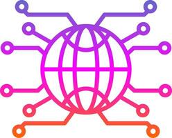 Internet Browser Line Gradient Icon Design vector