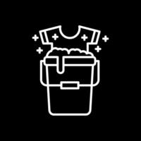 Bucket Line Inverted Icon Design vector