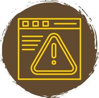Warning Browser Line Gradient Icon Design vector