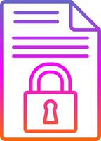 Confidentiality Line Gradient Icon Design vector