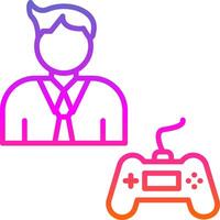 Gamer Line Gradient Icon Design vector