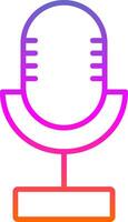 Microphone Line Gradient Icon Design vector