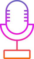 Microphone Line Gradient Icon Design vector