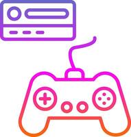 Gaming Console Line Gradient Icon Design vector