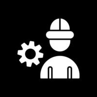 Engineering Glyph Inverted Icon Design vector