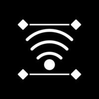 Wireless Glyph Inverted Icon Design vector