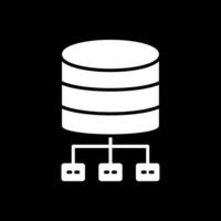 Database Architecture Glyph Inverted Icon Design vector