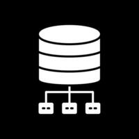 Database Architecture Glyph Inverted Icon Design vector