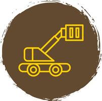 Boom Lift Line Gradient Icon Design vector